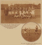 873475 Collage van 2 foto's betreffende de vriendschappelijk voetbalwedstrijd tussen Hercules (Utrecht) en Vitesse ...